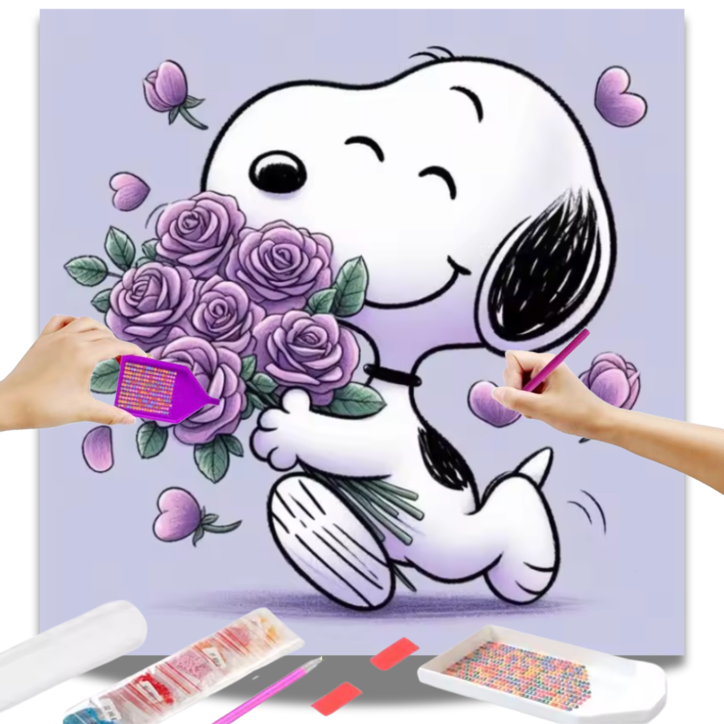 Snoopy com Rosas