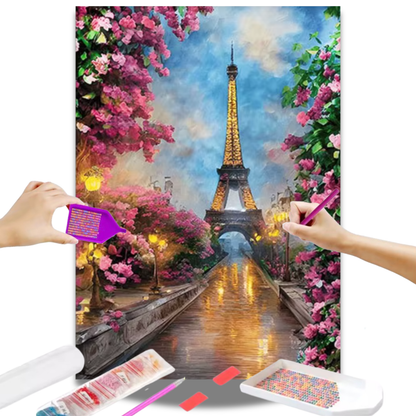 Torre Eiffel com Flores