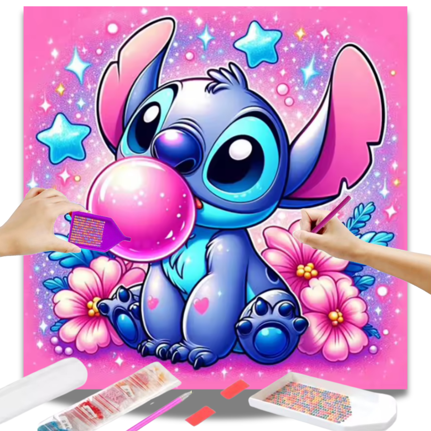 Stitch com Bola de Chiclete