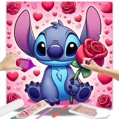 Stitch com Rosas