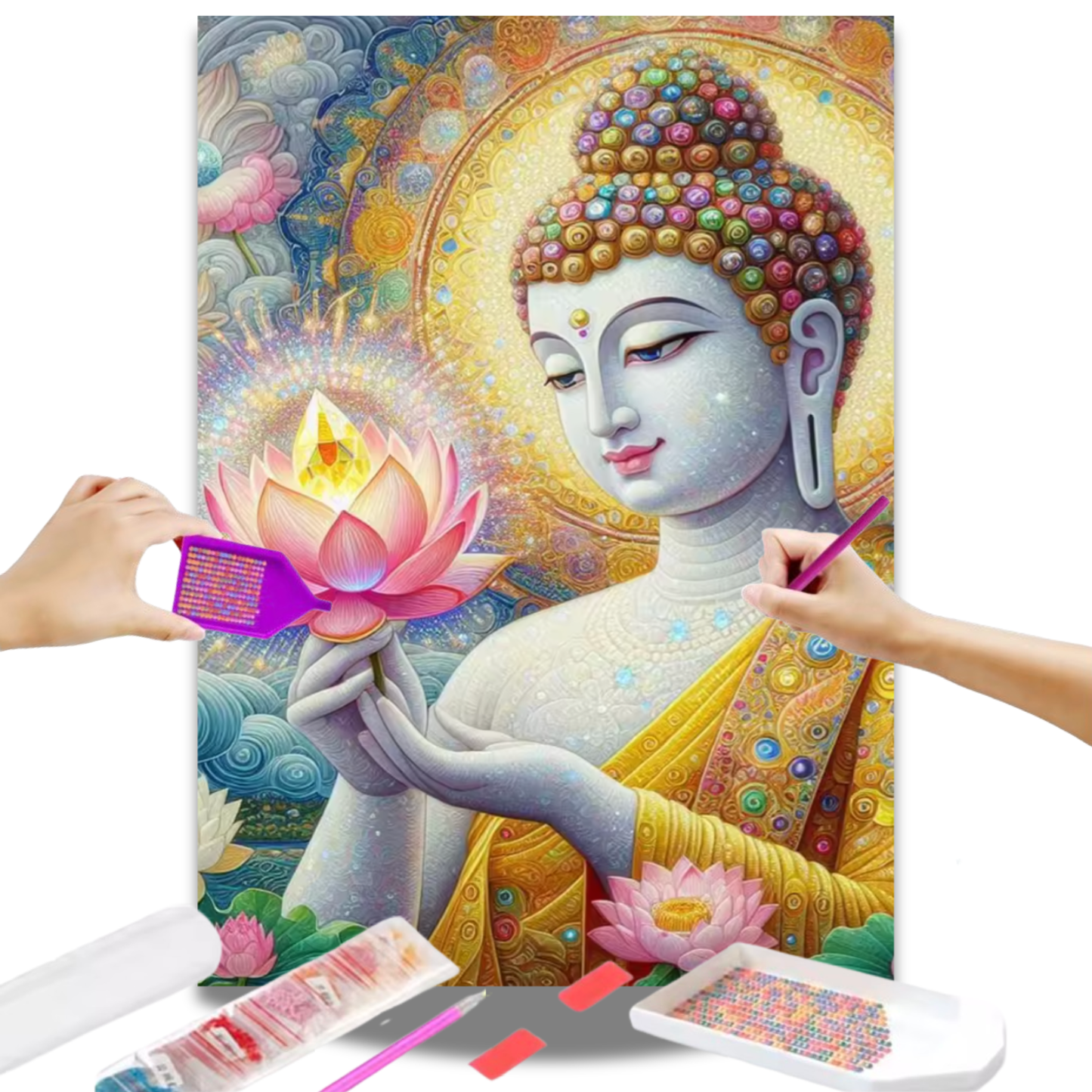 Buda com Flor de Lótus