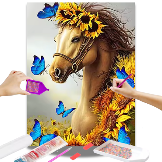 Cavalo com Borboletas