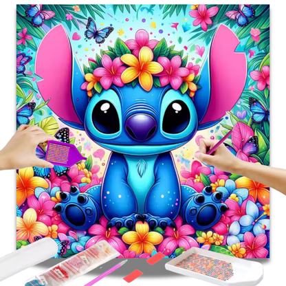 Stitch com Flores