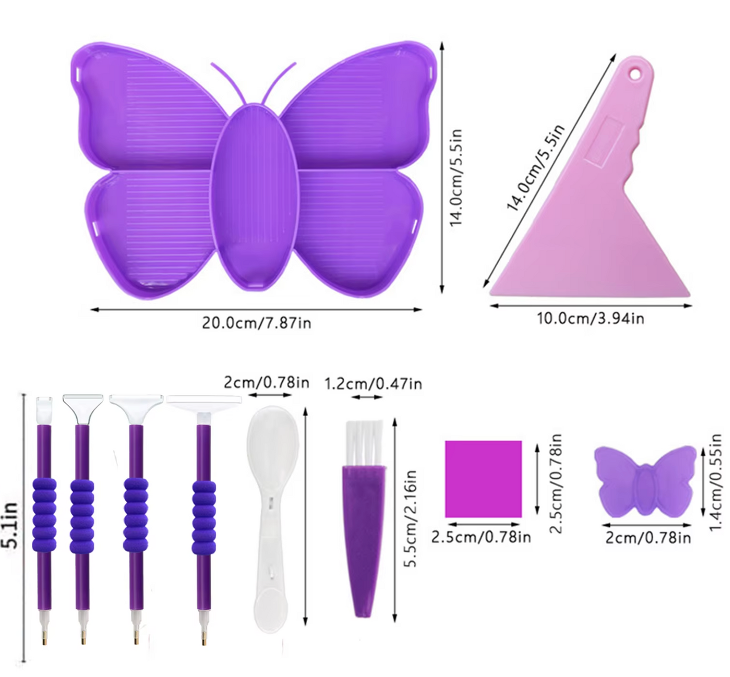 Bandeja Borboleta com Acessórios